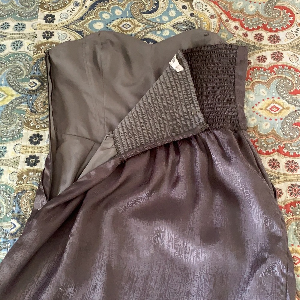 Bcbgeneration Slate Gray Strapless Mini Dress M - image 8